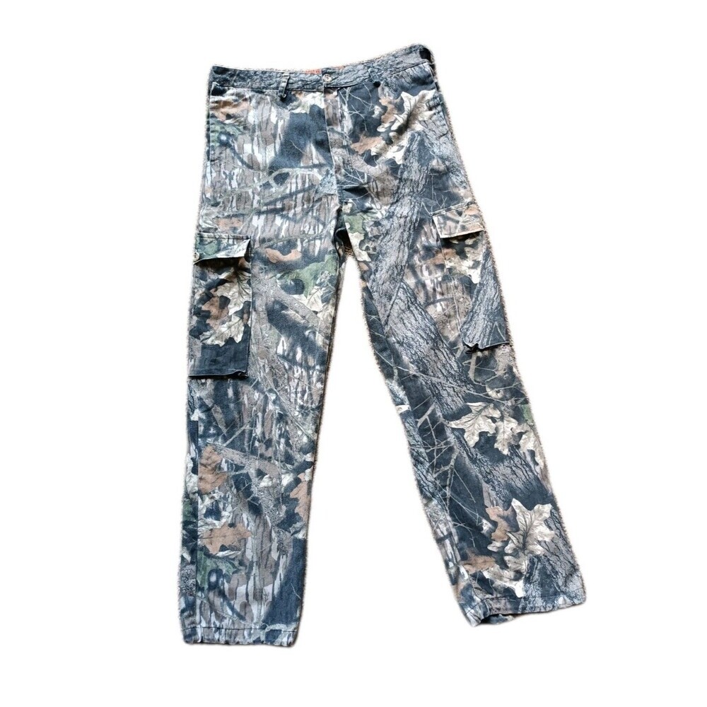 Army Navy Cargo Camo Pants Men's 36x32 Adjustable Waist Front Pockets